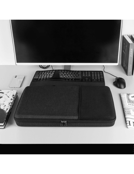 Funda Dura Geekria para Teclado Ergonómico Microsoft Gris