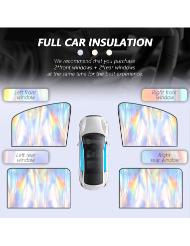 Sombrillas Holográficas para Ventanas de Automóvil YGDMD 2 Pcs