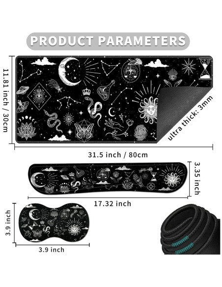 Alfombrilla de Ratón XL EDGFRTOIO con Soporte Ergonómico