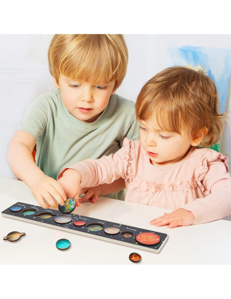 Rompecabezas del Sistema Solar de Madera Zeoddler 40x7 cm Rompecabezas del Sistema Solar de Madera Zeoddler 40x7 cm