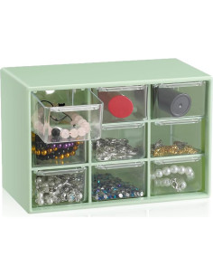 Organizador de Cajones LIPCHEEGO Verde 9 Cajones Plástico 2