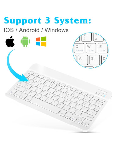 Combo Teclado y Ratón Bluetooth UrbanX KB030 - Blanco Puro