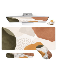 Alfombrilla de Escritorio Ergonómica HAOCOO 4 PCS con Reposamuñecas