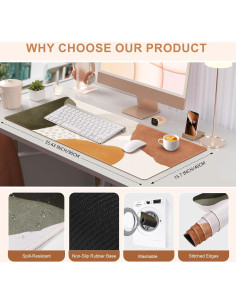 Alfombrilla de Escritorio Ergonómica HAOCOO 4 PCS con Reposamuñecas 2