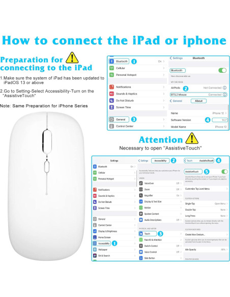 Combo Teclado y Ratón Bluetooth UrbanX KB030 Ergonómico Blanco