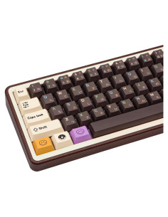 Conjunto de Teclas PBT Donut 129 Teclas Chocolate GEKUCAP