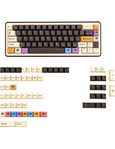 Conjunto de Teclas PBT Donut 129 Teclas Chocolate GEKUCAP 2
