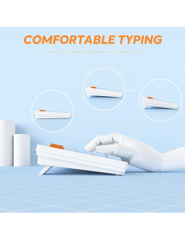 Teclado Mecánico Inalámbrico A.JAZZ AKL680 68 Teclas