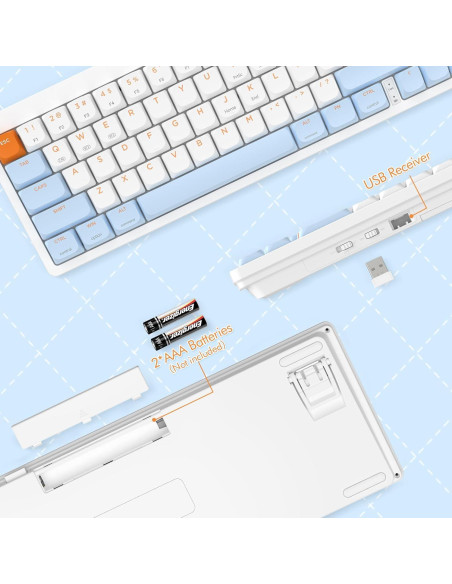 Teclado Mecánico Inalámbrico A.JAZZ AKL680 68 Teclas