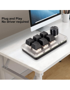 Teclado Mecánico Mini Zyyini USB Rojo Ergonómico 6 Teclas 2