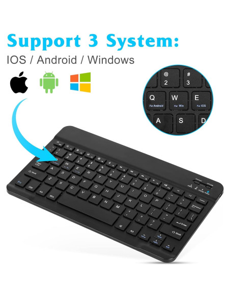 Combo Teclado y Ratón Bluetooth UrbanX Ergonómico Negro