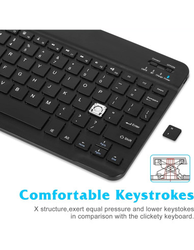 Combo Teclado y Ratón Bluetooth UrbanX KB030 - Negro Ónix