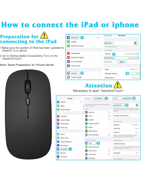 Combo Teclado y Ratón Bluetooth UrbanX KB030 - Negro Ónix