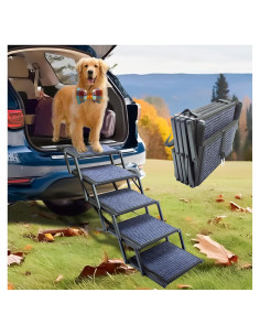 Rampa Plegable para Perros Yoteto 5 Pasos Antideslizante 113.4 kg
