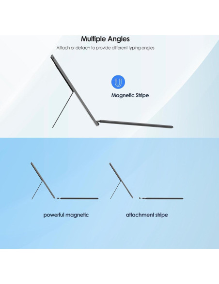 Teclado Bluetooth Qulose para Microsoft Surface Pro 7, Ergonómico
