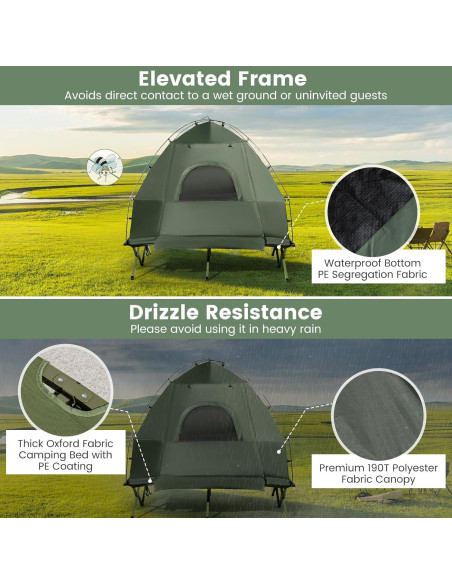 Cama de Camping Plegable Goplus 5-en-1 para 2 Personas