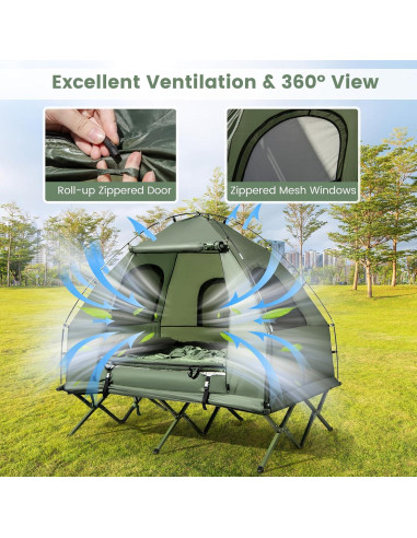 Cama de Camping Plegable Goplus 5-en-1 para 2 Personas