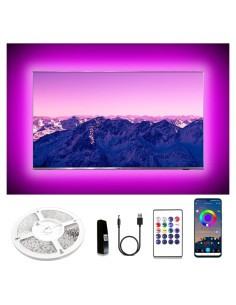 Tiras LED RGB Dalattin 2.5m para TV 32-40" USB Control Remoto