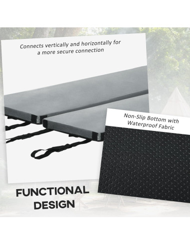 Colchoneta de Camping Outsunny Plegable 189x76cm Impermeable