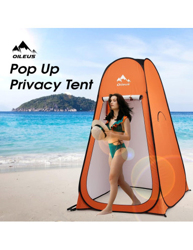 Tienda de Privacidad Pop Up Oileus Naranja 190.5 cm - Camping
