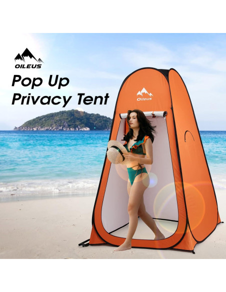 Tienda de Privacidad Pop Up Oileus Naranja 190.5 cm - Camping