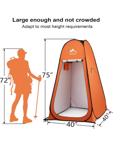 Tienda de Privacidad Pop Up Oileus Naranja 190.5 cm - Camping