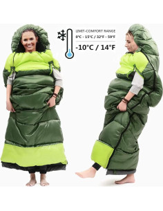 Saco de Dormir Dlingear XL Impermeable 0-15C para Camping 2