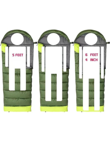 Saco de Dormir Dlingear XL Impermeable 0-15C para Camping