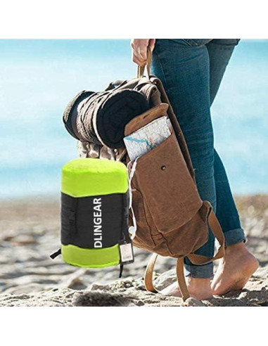 Saco de Dormir Dlingear XL Impermeable 0-15C para Camping
