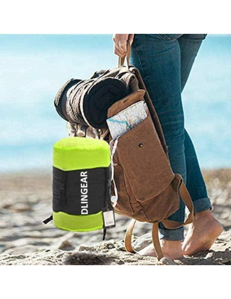 Saco de Dormir Dlingear XL Impermeable 0-15C para Camping