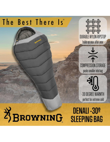 Saco de Dormir Browning Denali -30C Momia para 1 Persona