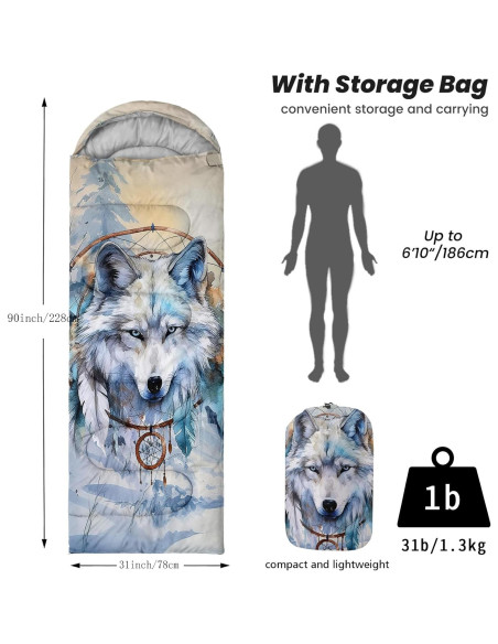 Saco de dormir Nttopship 3 estaciones 230x76 cm impermeable