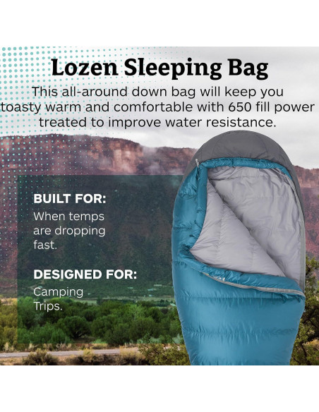 Saco de Dormir Marmot Lozen 30 para Mujeres - Pluma 650