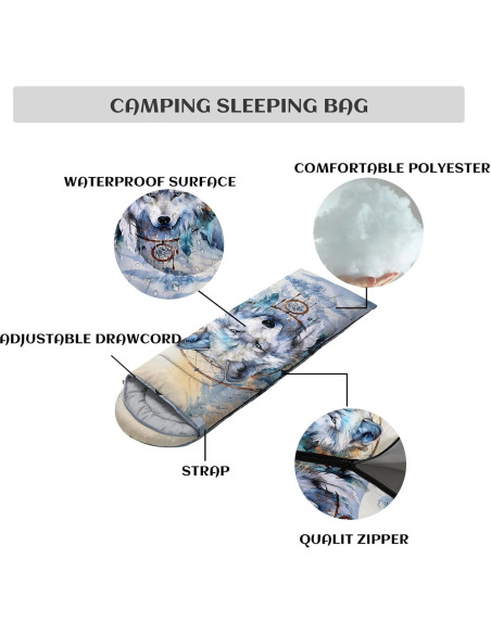 Saco de dormir Nttopship 3 estaciones 230x76 cm impermeable