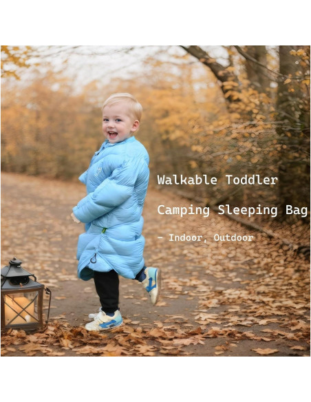 Saco de Dormir Acolchado AZITREK para Niños 2-4 Años