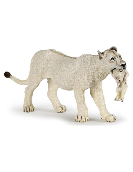 Figura de Papo Leona Blanca con Cachorro Multicolor 14.5cm Figura de Papo Leona Blanca con Cachorro Multicolor 14.5cm