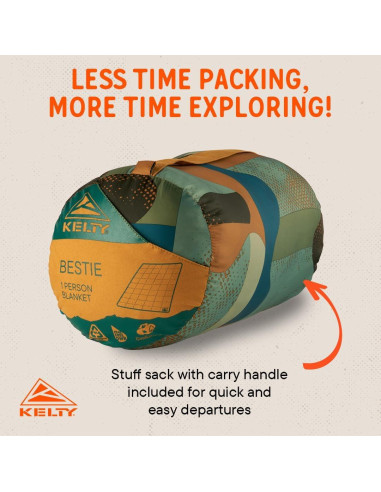 Manta Bestie Geo Natural Kelty - Ligera y Acogedora 1.60 kg