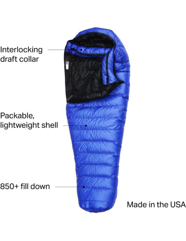Saco de Dormir Western Mountaineering Ultralite 20F Azul 167 cm