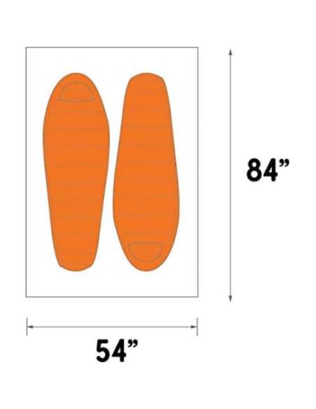 Huella de Tienda Kelty Outfitter Pro 2 - 2 Personas, Gris