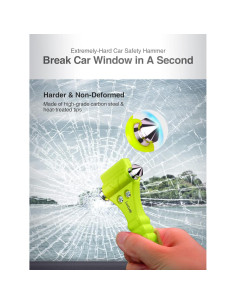 Rompeventanas Luxtude 2-en-1 Verde - Cortador de Cinturón de Seguridad 2