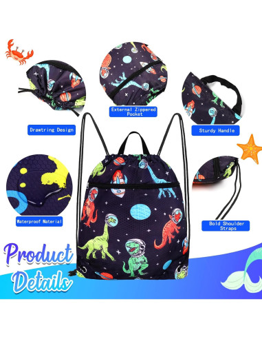 Bolsa de Cuerda RLGPBON para Niños 16L Impermeable