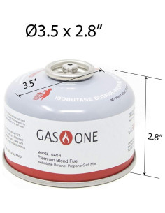 Gas One Isobutano 100g - Paquete de 6 Cartuchos Camping 2