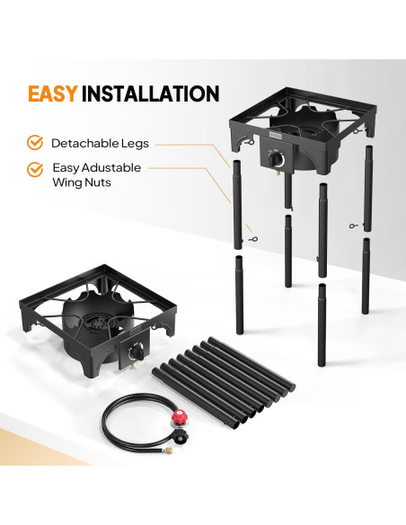 Estufa de Gas Portátil ROVSUN 100,000 BTU Propano Camping