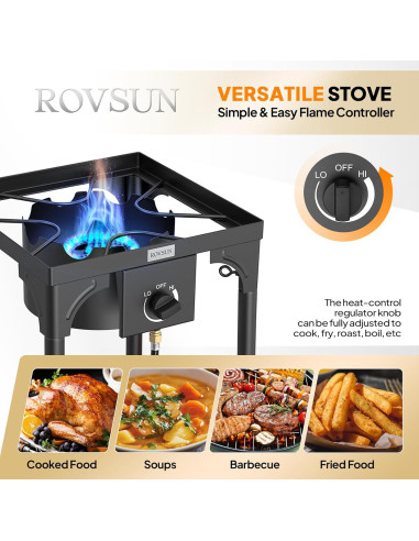 Estufa de Gas Portátil ROVSUN 100,000 BTU Propano Camping