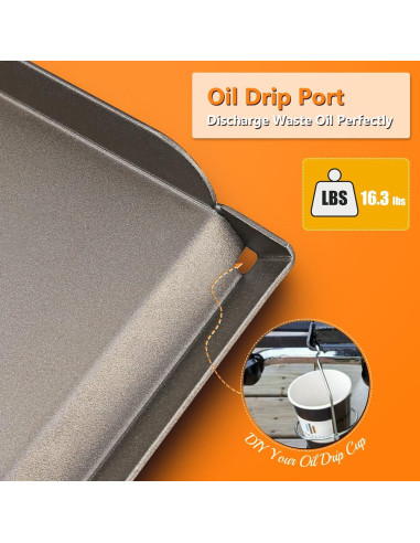 Plancha de Cocina Hisencn 96.5x44.5cm para Estufa Camp Chef