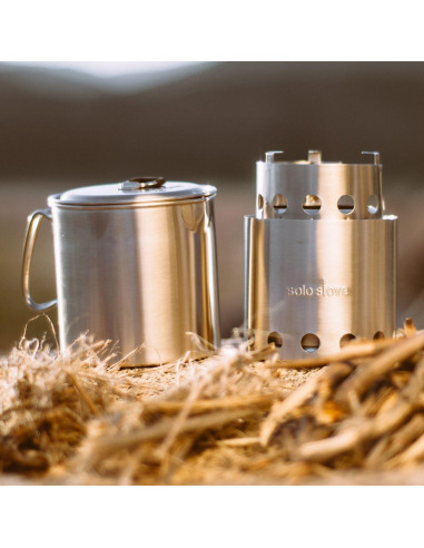 Estufa de Campamento Solo Stove Lite + Olla 900 ml - Acero Inoxidable