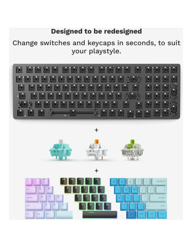 Teclado Mecánico Glorious GMMK 2 Barebones 96% Negro RGB