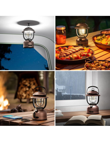 Linterna de Camping LED Lepro Retro 2500K 5000K Recargable