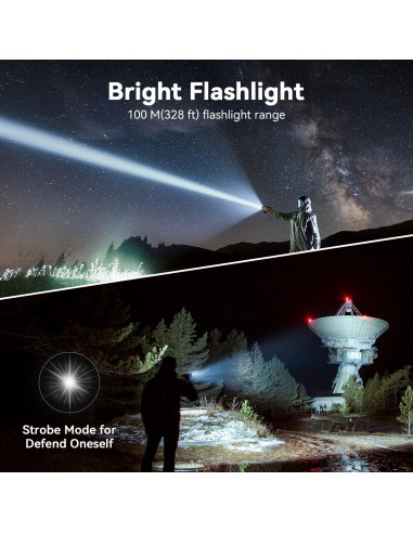 Lámpara de Camping MORIKO Telescópica 10,500mAh IP67 Verde