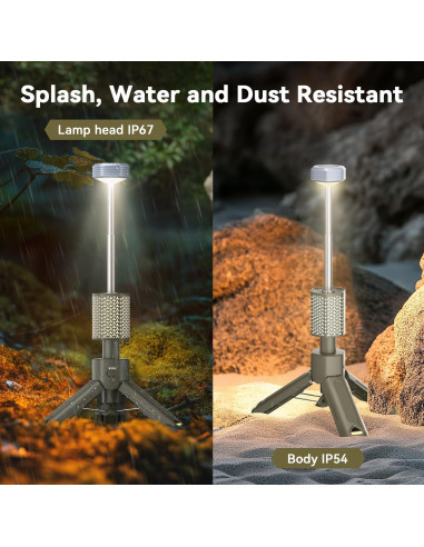 Lámpara de Camping MORIKO Telescópica 10,500mAh IP67 Verde